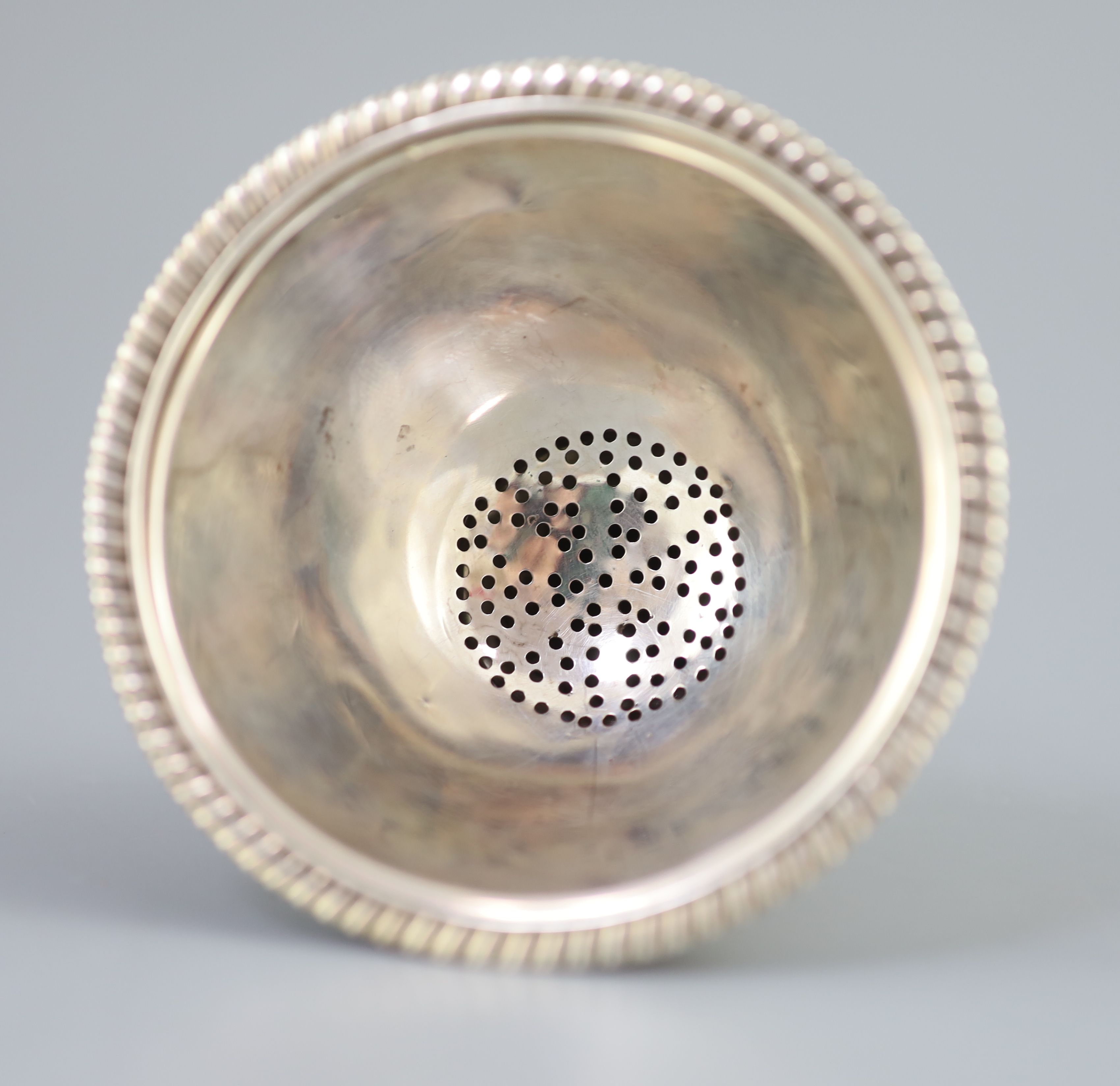 A George III silver wine funnel, by William Bateman,